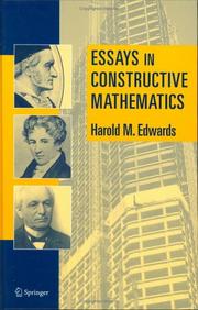 Cover of: Essays in Constructive Mathematics