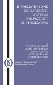 Cover of: Information and management systems for product customization