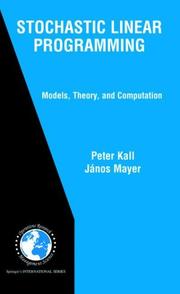 Cover of: Stochastic linear programming | Peter Kall