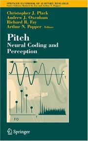 Cover of: Pitch: Neural Coding and Perception (Springer Handbook of Auditory Research)
