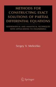 Cover of: Methods for Constructing Exact Solutions of Partial Differential Equations: Mathematical and Analytical Techniques with Applications to Engineering