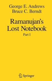 Cover of: Ramanujan's lost notebook