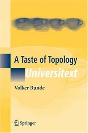 Cover of: A taste of topology by Volker Runde