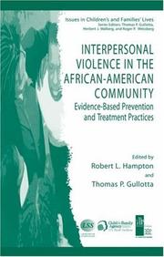 Cover of: Interpersonal Violence in the African-American Community by 