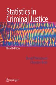 Cover of: Statistics in Criminal Justice by David Weisburd, Chester Britt