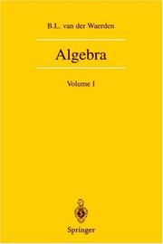 Cover of: Algebra by B. L. van der Waerden
