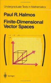 Cover of: Finite-Dimensional Vector Spaces