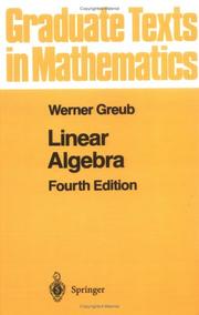 Cover of: Linear algebra by Werner Hildbert Greub
