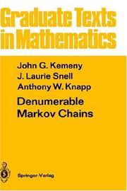 Cover of: Denumerable Markov chains by John G. Kemeny