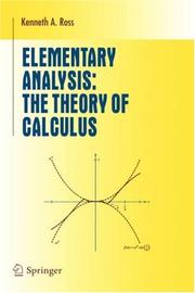 Cover of: Elementary analysis by Kenneth A. Ross, Kenneth A. Ross