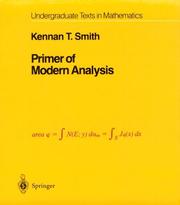 Primer of modern analysis by Kennan T. Smith