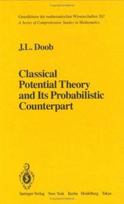 Cover of: Classical potential theory and its probabilistic counterpart by Joseph L. Doob, Joseph L. Doob