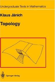 Cover of: Topology by Klaus Jänich, Klaus Jänich