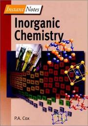 Cover of: Inorganic Chemistry (Instant Notes Series,) by P. A. Cox