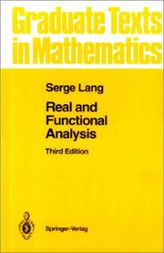 Cover of: Real and functional analysis by Serge Lang