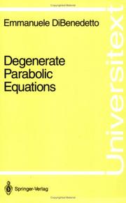 Cover of: Degenerate parabolic equations