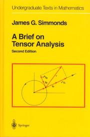Cover of: A Brief on Tensor Analysis (Undergraduate Texts in Mathematics)