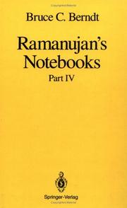 Cover of: Ramanujan's Notebooks: Part IV (Ramanujan's Notebooks)