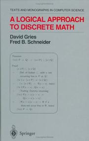 Cover of: A logical approach to discrete math by Gries, David.
