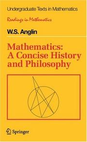 Cover of: Mathematics, a concise history and philosophy by W. S. Anglin, W. S. Anglin