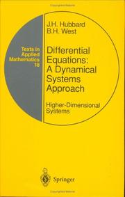 Cover of: Differential Equations: A Dynamical Systems Approach. Part II: Higher Dimensional Systems (Texts in Applied Mathematics)