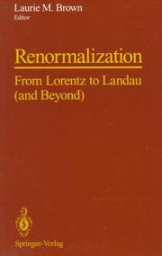 Cover of: Renormalization by Laurie M. Brown
