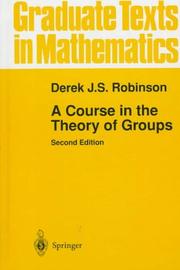 Cover of: A course in the theory of groups by Derek John Scott Robinson
