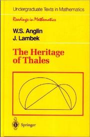 Cover of: The Heritage of Thales (Undergraduate Texts in Mathematics / Readings in Mathematics)