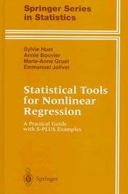 Statistical tools for nonlinear regression by Sylvie Huet, Annie Bouvier, Marie-Anne Gruet, Emmanuel Jolivet