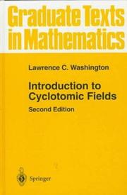 Cover of: Introduction to cyclotomic fields