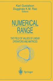 Cover of: Numerical Range by Pinchover, Duggirala K.M. Rao