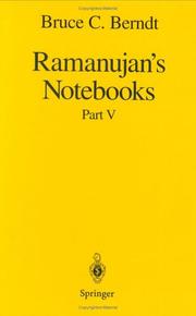 Cover of: Ramanujan's Notebooks, Part V