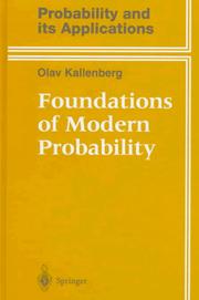 Cover of: Foundations of modern probability | Olav Kallenberg