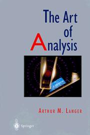 Cover of: The art of analysis