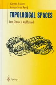 Cover of: Topological spaces: from distance to neighborhood