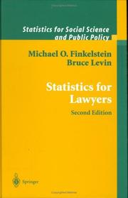 Cover of: Statistics for lawyers