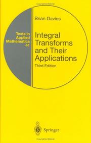 Integral transforms and their applications by Davies, B.