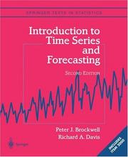 Cover of: Introduction to time series and forecasting by Peter J. Brockwell