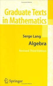 Book cover: Algebra | Serge Lang