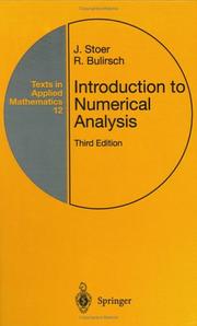 Cover of: Introduction to numerical analysis by Josef Stoer