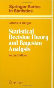 Cover of: Statistical decision theory and Bayesian analysis