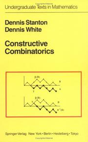 Cover of: Constructive combinatorics by Dennis Stanton