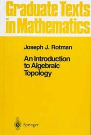 Cover of: An introduction to algebraic topology
