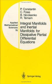 Cover of: Integral manifolds and inertial manifolds for dissipative partial differential equations