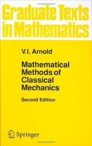 Cover of: Mathematical methods of classical mechanics by Arnolʹd, V. I.