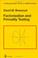 Cover of: Factorization and primality testing