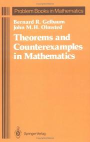 Cover of: Theorems and counterexamples in mathematics by Bernard R. Gelbaum