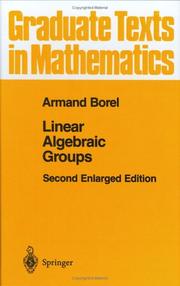 Cover of: Linear algebraic groups by Armand Borel