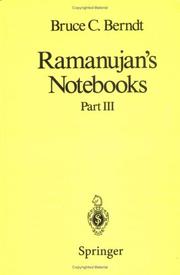 Cover of: Ramanujan's notebooks by Srinivasa Ramanujan Aiyangar