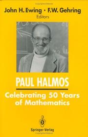 Cover of: Paul Halmos celebrating 50 years of mathematics